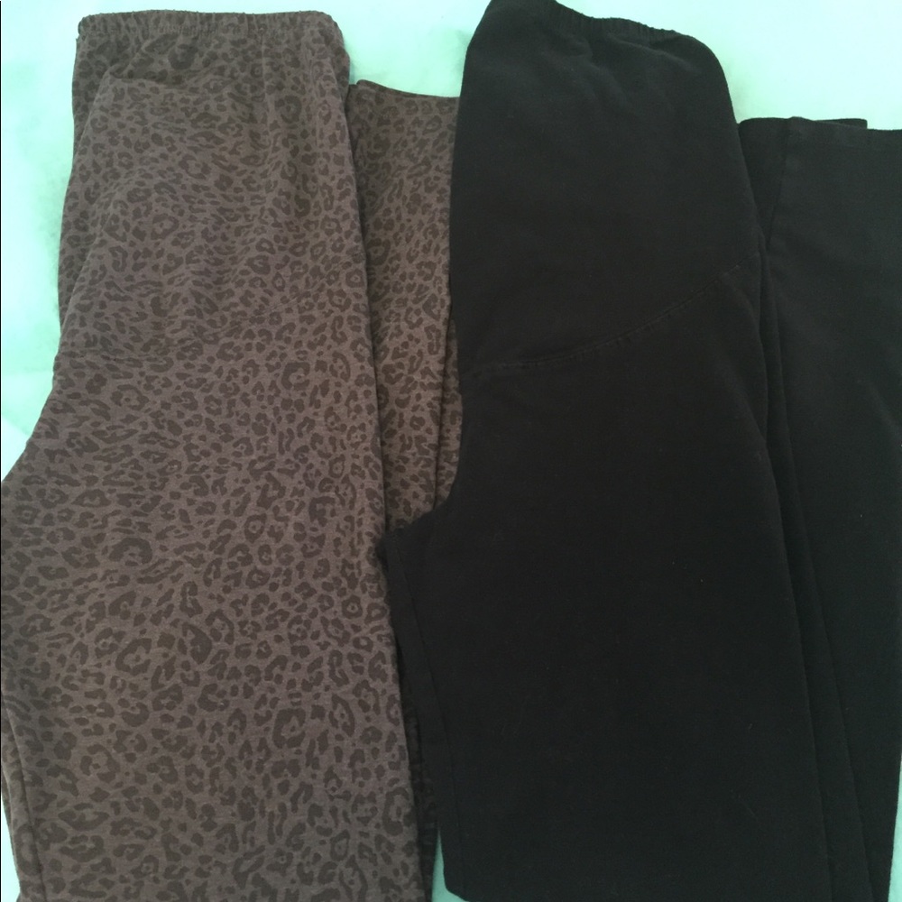 2 H&M Mama Jersey leggings